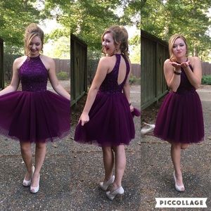 purple homecoming dress